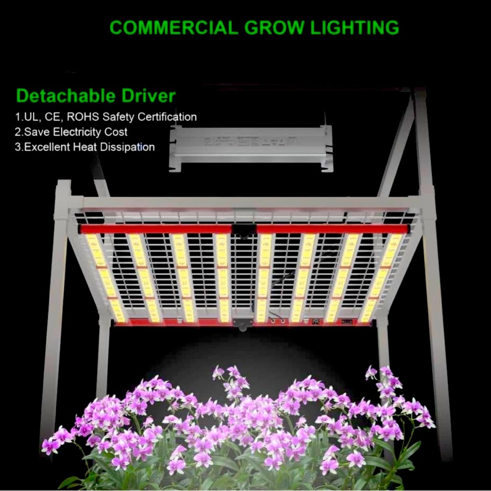 Grow Lights, AGLEX 800W LEDFull Spectrum with UV IR, Daisy Chain Plant Bar Style